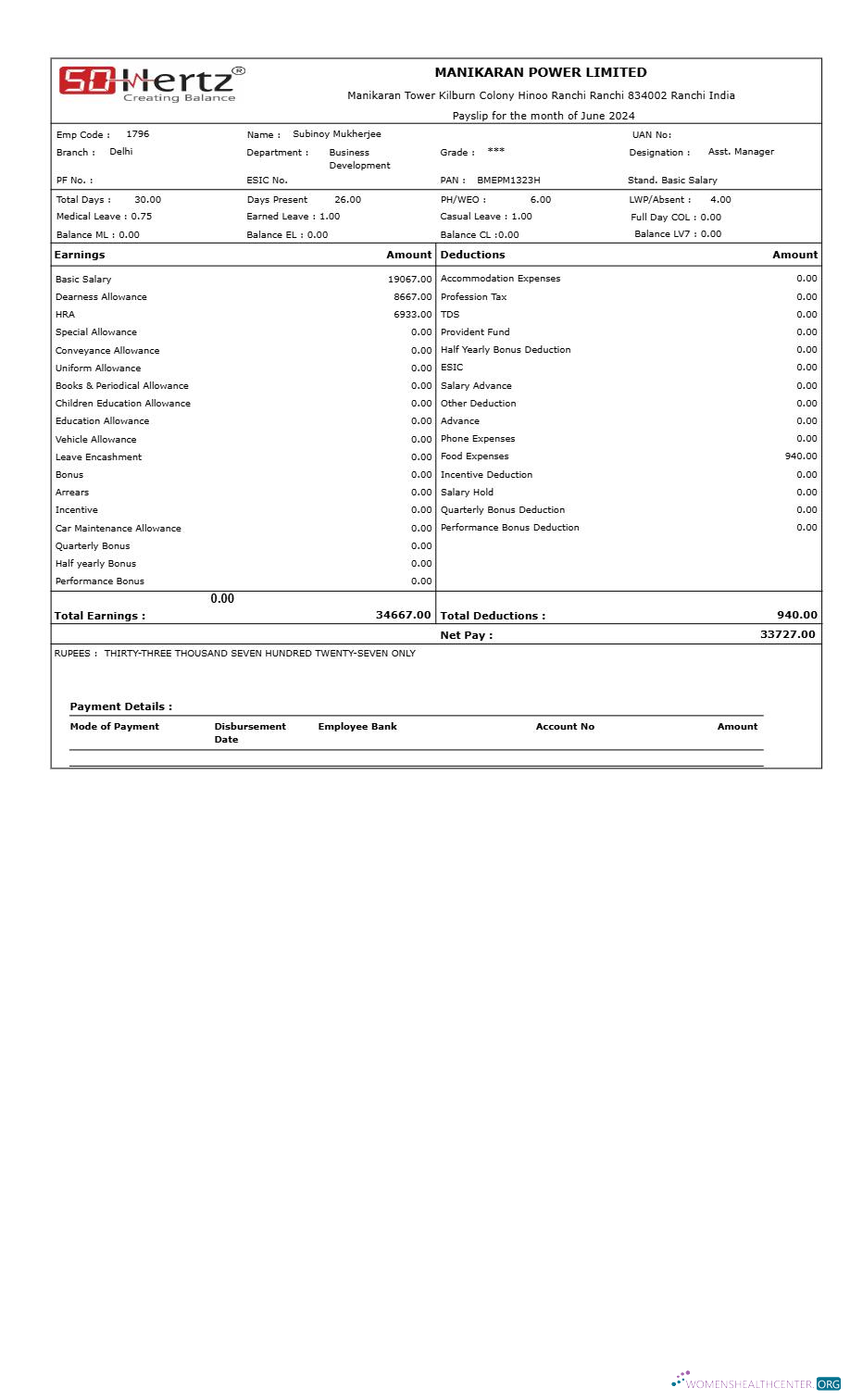Download Manikaran Power payslip template in Word and PDF formats.pdf, 1 Photoshop template